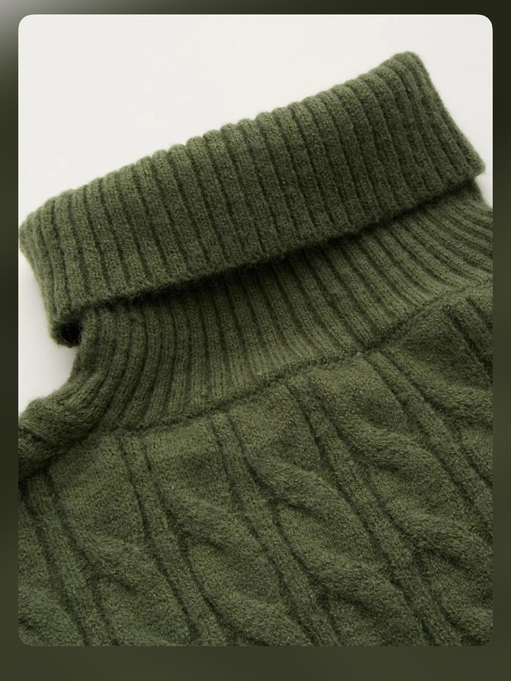 Cider CABLE KNIT TURTLENECK SOLID LONG SLEEVE CROP TOP XS WC1-28 - Picture 5 of 7